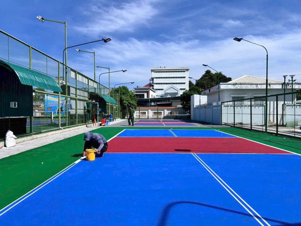 Thi công sân pickleball